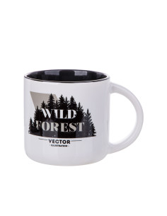 14oz Two-Tone Color Mug (Black) 2