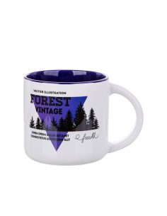14oz Two-Tone Color Mug (Dark Blue) 2
