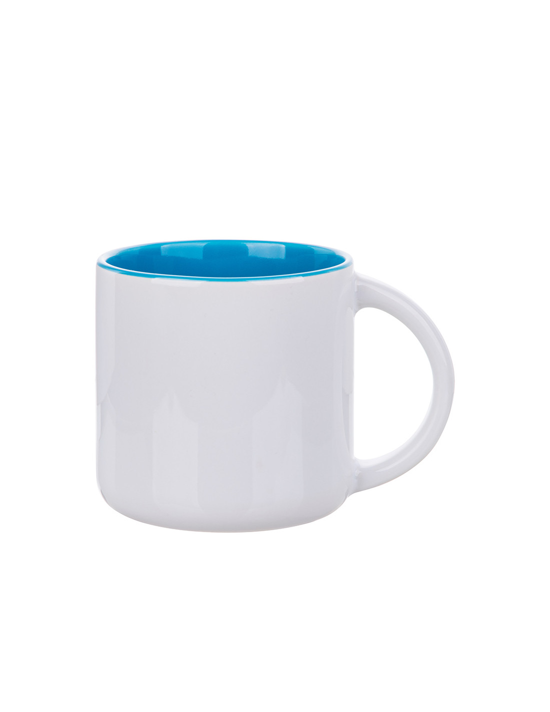 Tasse bicolore de 14 oz (bleu clair)
