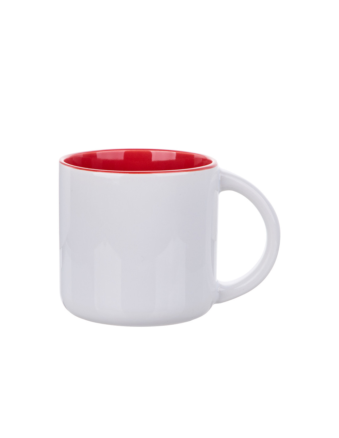 Tasse bicolore de 14 oz (rouge)