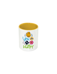 11oz Pencil Holder-Yellow 2
