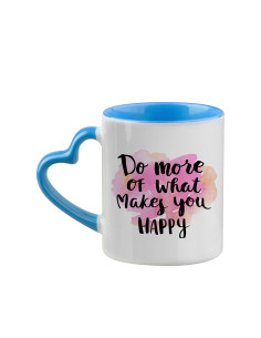  11oz Inner/Handle Color Mug with Heart Handle-Light Blue 2
