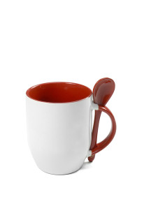 11oz Color Sublimation Spoon Mug-Red