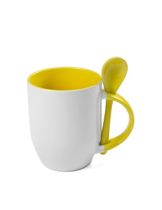11oz Color Sublimation Spoon Mug-Yellow   