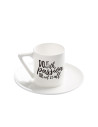 Service à café 3 oz avec soucoupe