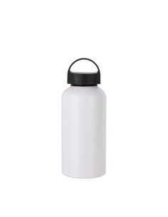 500ml Aluminium Water Bottle W/handle(White)