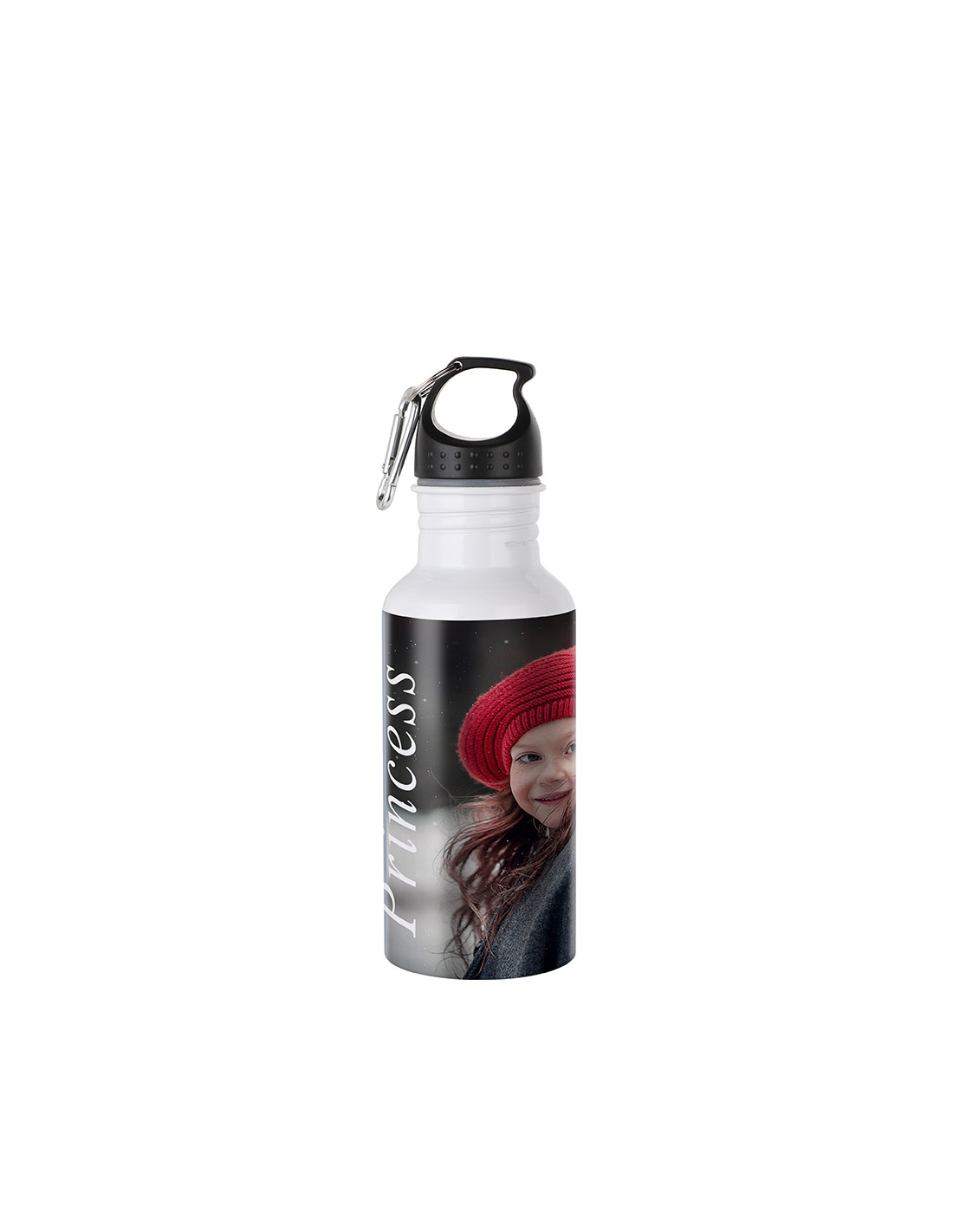 Bouteille d'eau en aluminium de 600 ml (blanche)
