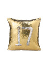 Housse de coussin à paillettes (or et argent)                      