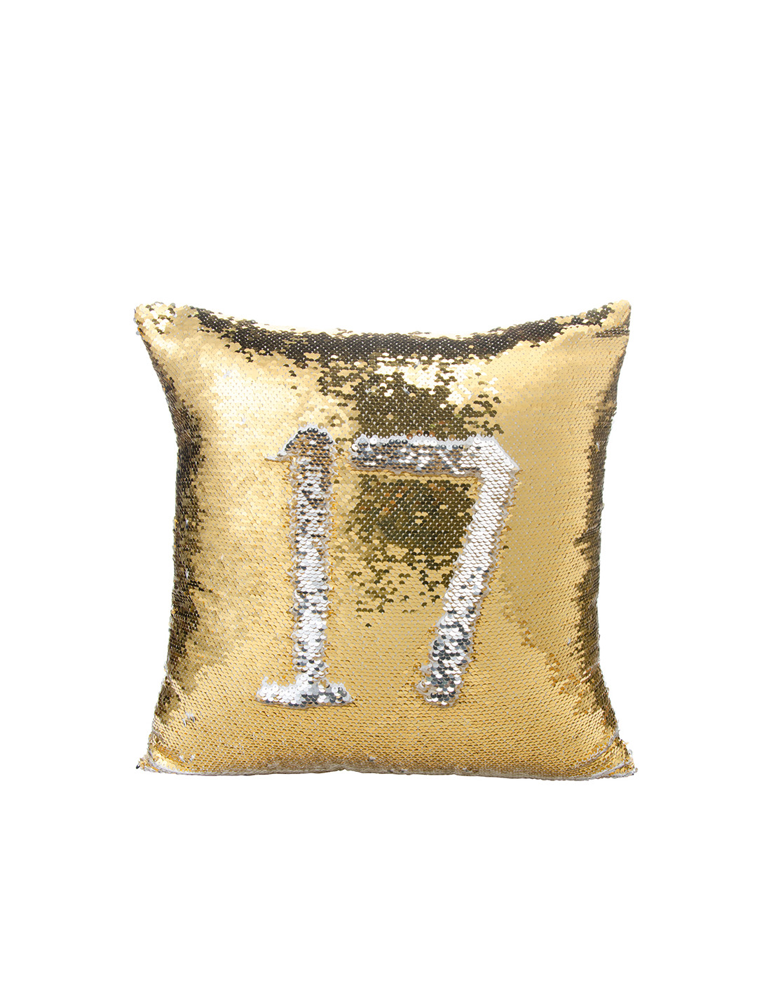 Housse de coussin à paillettes (or et argent)                      