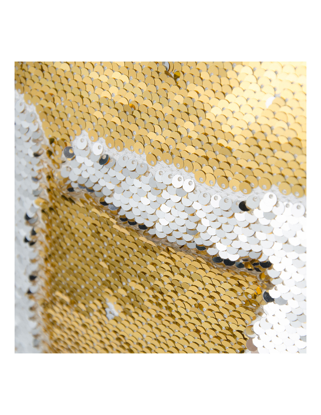Housse de coussin à paillettes (or et argent)                      