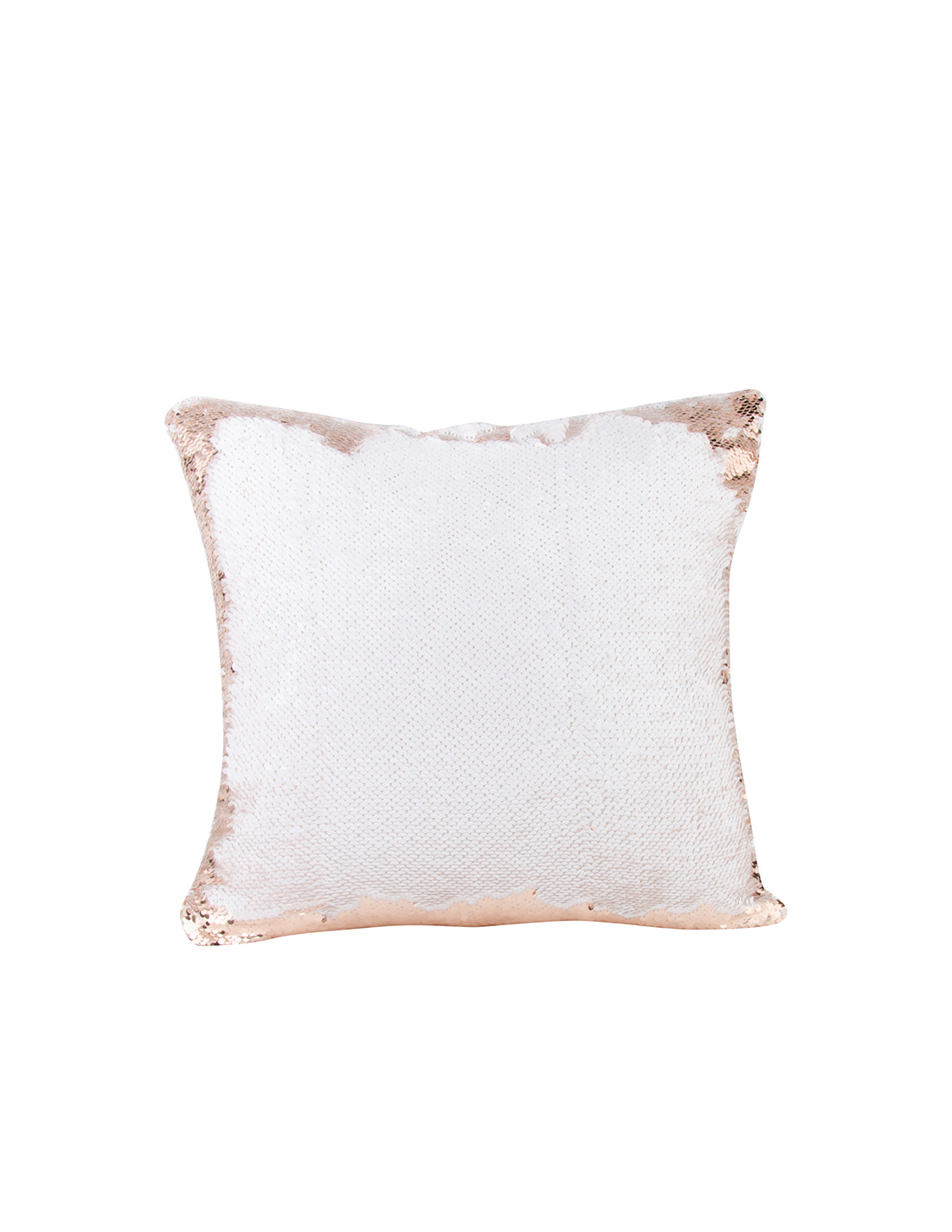 Housse de coussin à paillettes (Champagne avec blanc)  