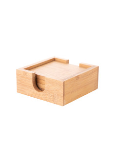 4pcs Square Bamboo Coaster Set(9.7cm)