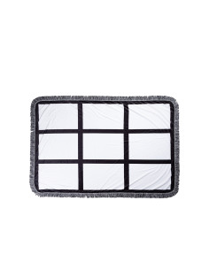 Sublimation 9 Panel Plush Throw Blanket (100*150cm/39.4"x59")