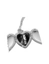 Collier coeur ailes d'ange (argent)