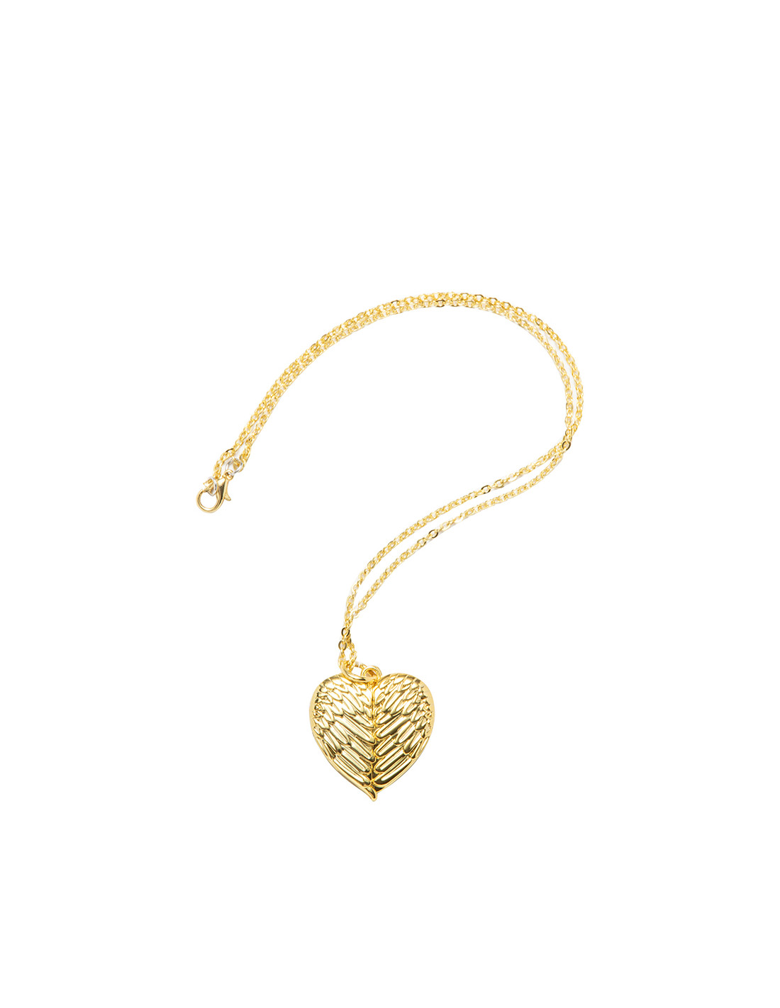 Collier coeur ailes d'ange (or)