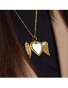 Collier coeur ailes d'ange (or)