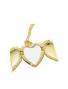 Collier coeur ailes d'ange (or)