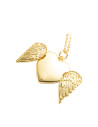 Collier coeur ailes d'ange (or)