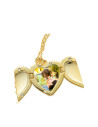 Collier coeur ailes d'ange (or)