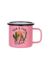 Tasse en émail de 12 oz/360 ml (rose mat)
