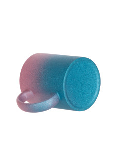 11oz/330ml Gradient Bottom Glitter Mug(Pink+Light Blue) 2