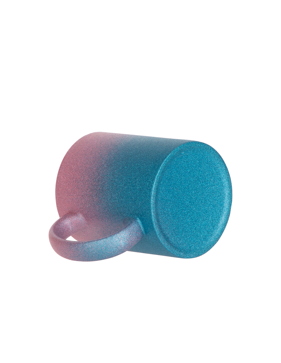 Tasse à paillettes à fond dégradé de 11 oz/330 ml (rose + bleu clair)