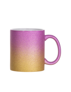11oz/330ml Gradient Bottom Glitter Mug(Purple+Gold)