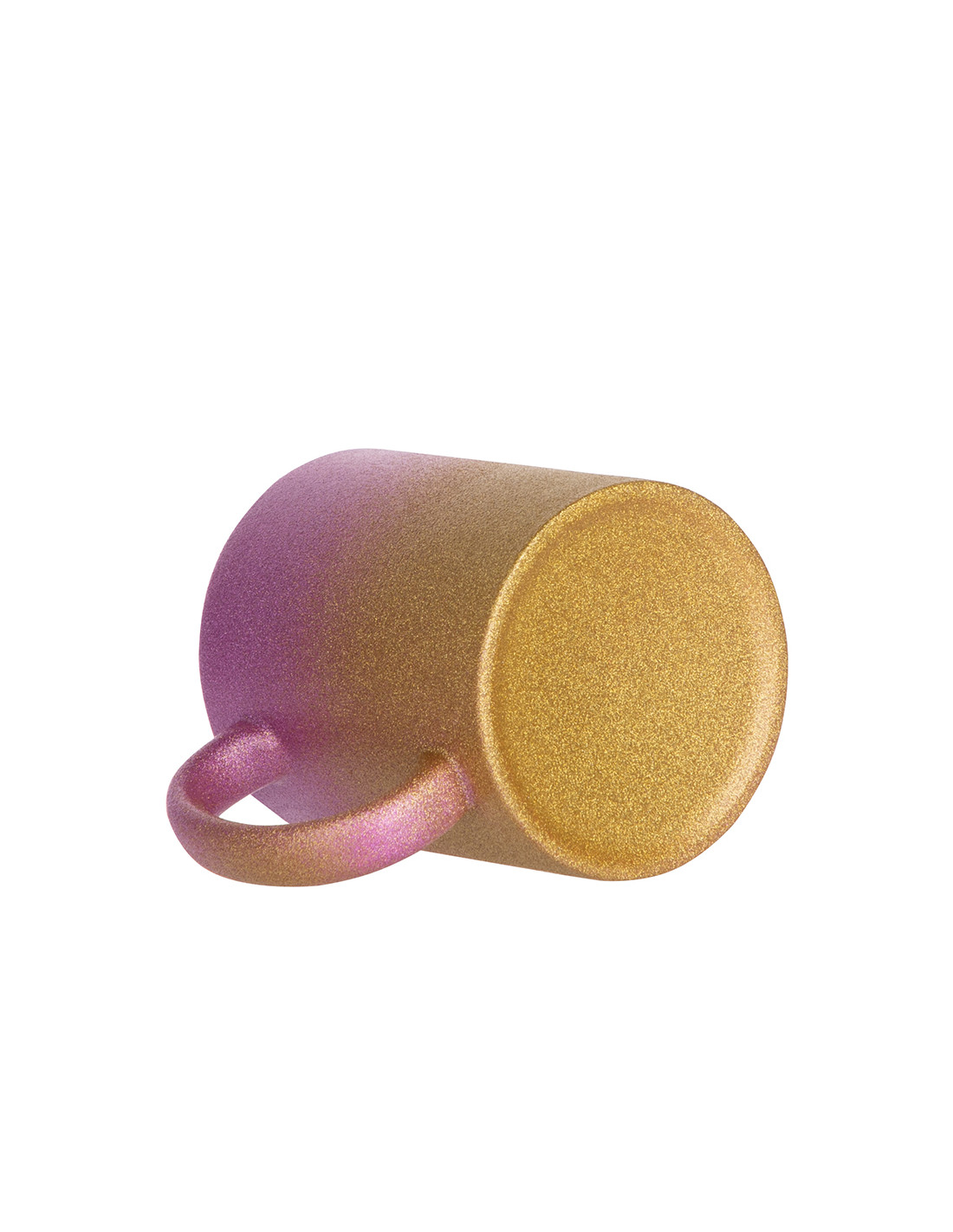 Tasse à paillettes à fond dégradé de 11 oz/330 ml (violet + or)