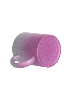11oz/330ml Gradient Bottom Glitter Mug(Silver+Purple) 2
