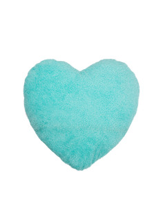 Heart Shaped Blended Plush Pillow Cover(White w/ Green, 40*40cm)                               