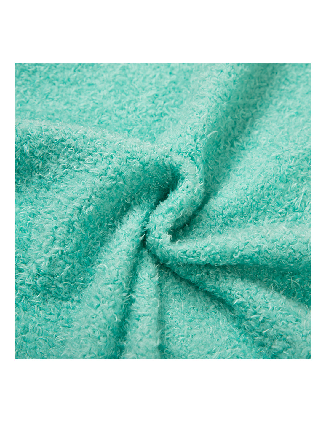 Housse de coussin en peluche mélangée en forme de cœur (blanc et vert, 40 x 40 cm)                               