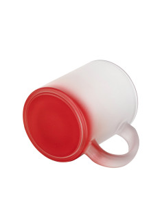 11oz Glass Mugs Gradient Red 2
