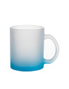 Tasses en verre 11oz dégradé bleu clair