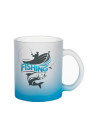 Tasses en verre 11oz dégradé bleu clair