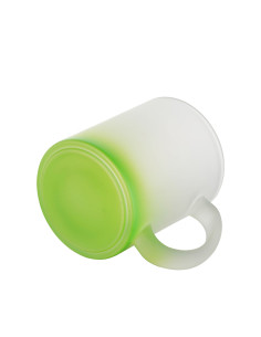 11oz Glass Mugs Gradient Green 2