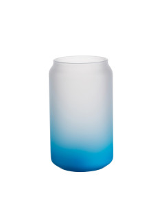 13oz/400ml  Glass Mugs Gradient Light Blue