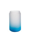 Tasses en verre 13oz/400ml dégradé bleu clair