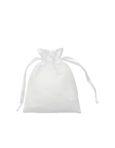 White Satin Drawstring Bag(15*19cm) 2