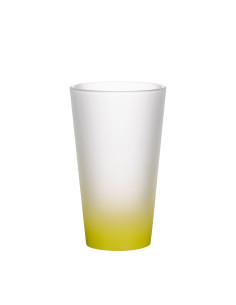 17oz Glass Mug(Gradient Color  Lemon Yellow)