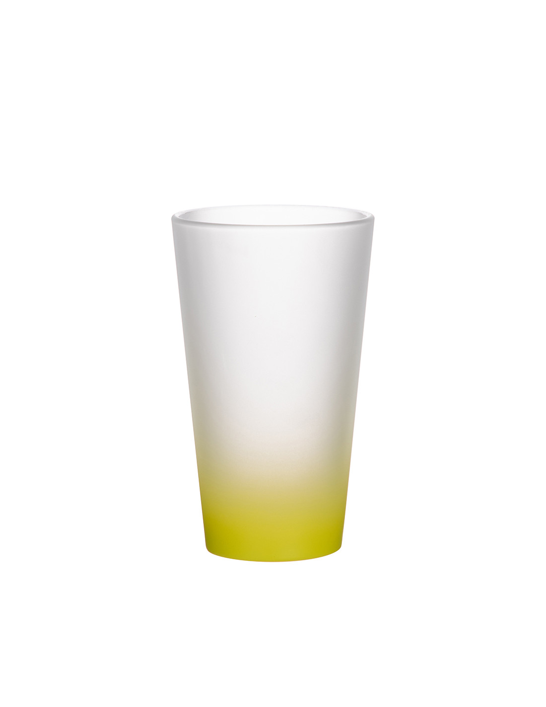 Tasse en verre de 17 oz (dégradé de couleur jaune citron)