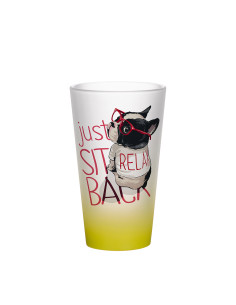 17oz Glass Mug(Gradient Color  Lemon Yellow) 2