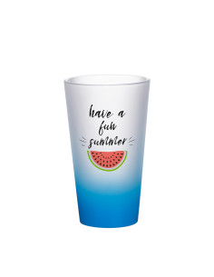 17oz Glass Mug(Gradient Color Light Blue) 2