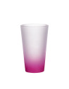 Tasse en verre de 17 oz (dégradé de couleur rose rouge)