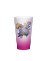Tasse en verre de 17 oz (dégradé de couleur rose rouge)