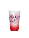 Tasse en verre de 17 oz (dégradé de couleur rouge)