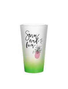 17oz Glass Mug(Gradient Color Green) 2