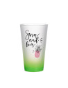 Tasse en verre de 17 oz (dégradé de couleur vert)