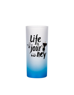 10oz Glass Mug(Gradient Color Light Blue) 2