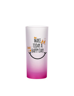 10oz Glass Mug(Gradient Color Rose Red) 2
