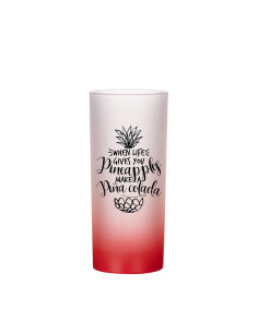10oz Glass Mug(Gradient Color Red) 2
